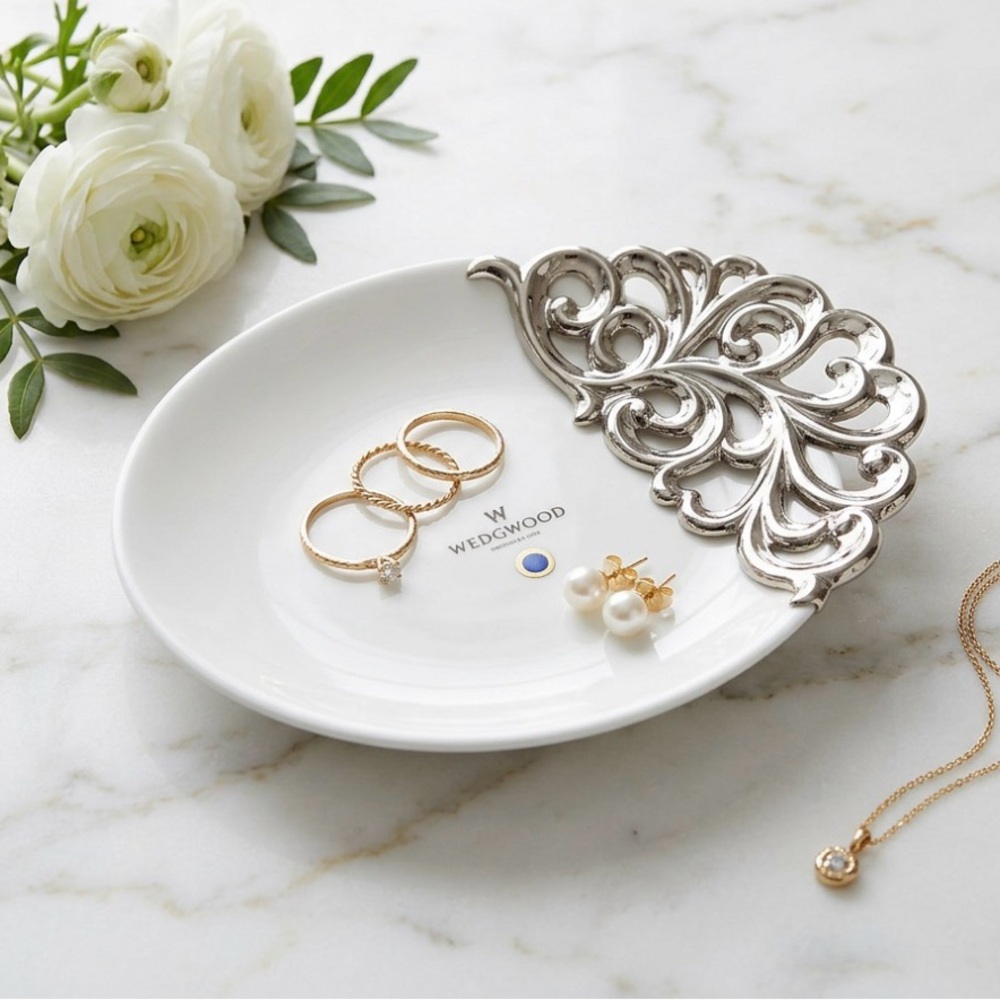 Verdici Design Silver Oval Serving Tray Platter Salvo Gifts Boston Vintage Decor